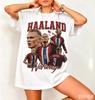 Norwegia Haaland Graficzny T-shirt 2026 Nowy Letni Vintage Unisexs Unisexs Krótki Rękaw USA Y2k Piłka Nożna Sport Streetwear Koszulki