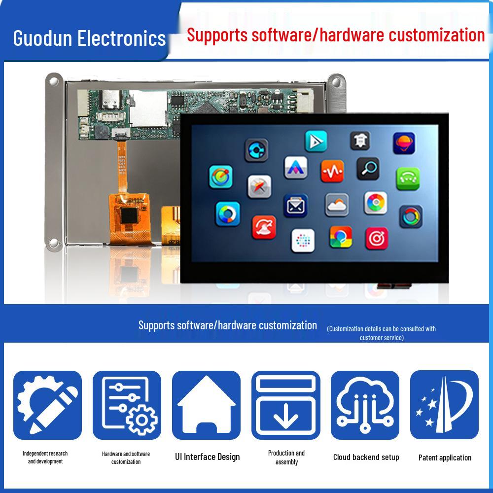 IoT Smart 4.3-inch Touch Display Module with LVGL HMI for Human-Machine Interaction