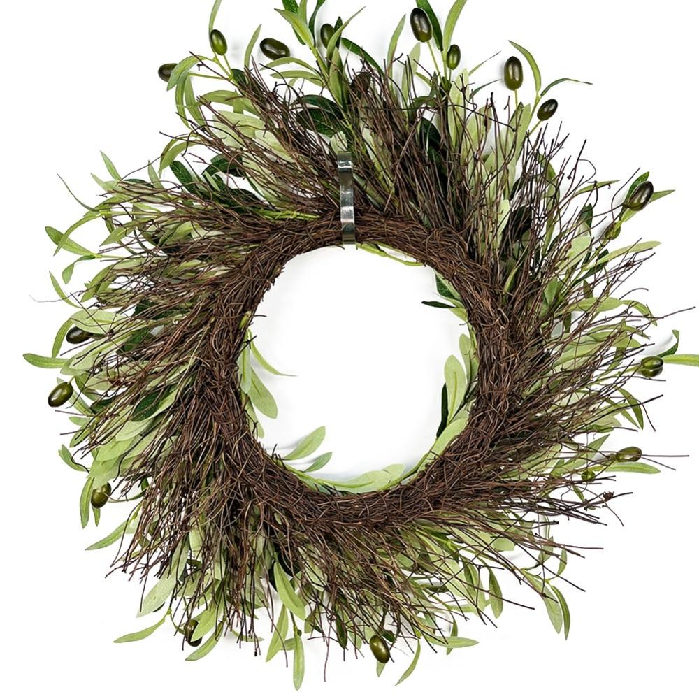 Olive Branch Wreath Wall Wedding Party Decor Spring Summer Garland