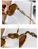 Retro Small Frame Punk Hip Hop Round Sunglasses - European & American Street Style for Women