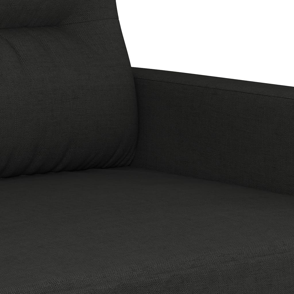 Vidaxl 3-Piece Lounge Set With Cushions, Black, Fabric