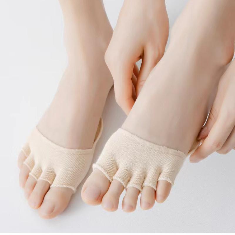 1Pair Women Toe Separator Forefoot Insole Shoes Pads High Heel Soft Insole Anti-Slip Pain Relief Foot Protection Care Liners New