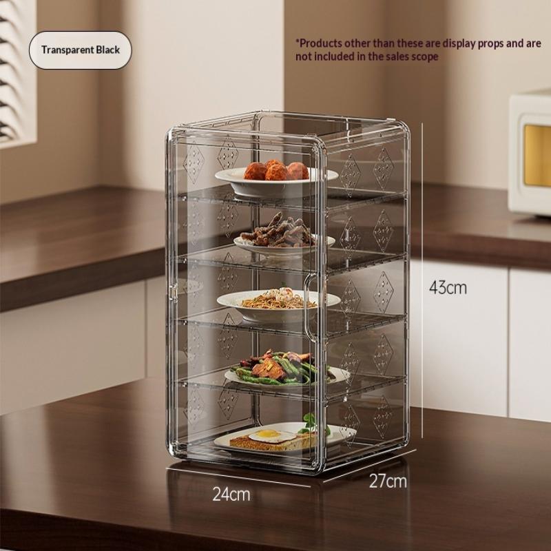 Multilayer Thermal Insulation Food Cover Transparent Freshkeeping Storage Container With Dustproof Design For Kitchen Black 3990₽