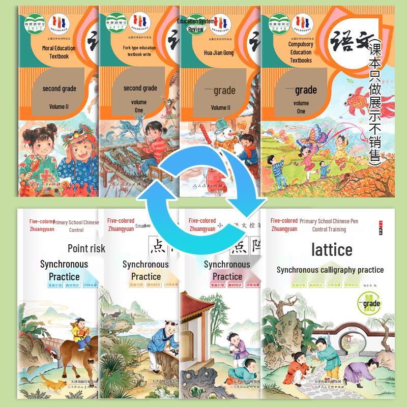 Renjiao Edition: Character Practice Sheets for Grades 1-2 – Dot Matrix Stroke Control Training