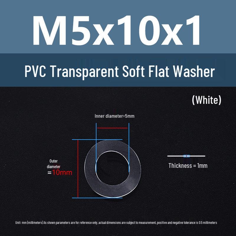 Yigu Transparent PVC Washer: Insulating Soft Rubber Gasket for Screws