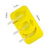 3 Cavities Silicone Ice Cream Mold Reusable Ice Cubes Tray Popsicle Mold with Stick