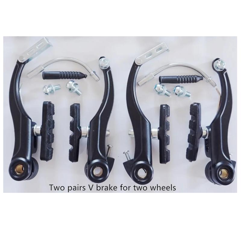 Zestaw hamulców V do roweru MTB Zestaw zacisków AL Rower górski BMX Cruiser Hamulec liniowy Z klockami i dźwigniami Czarny