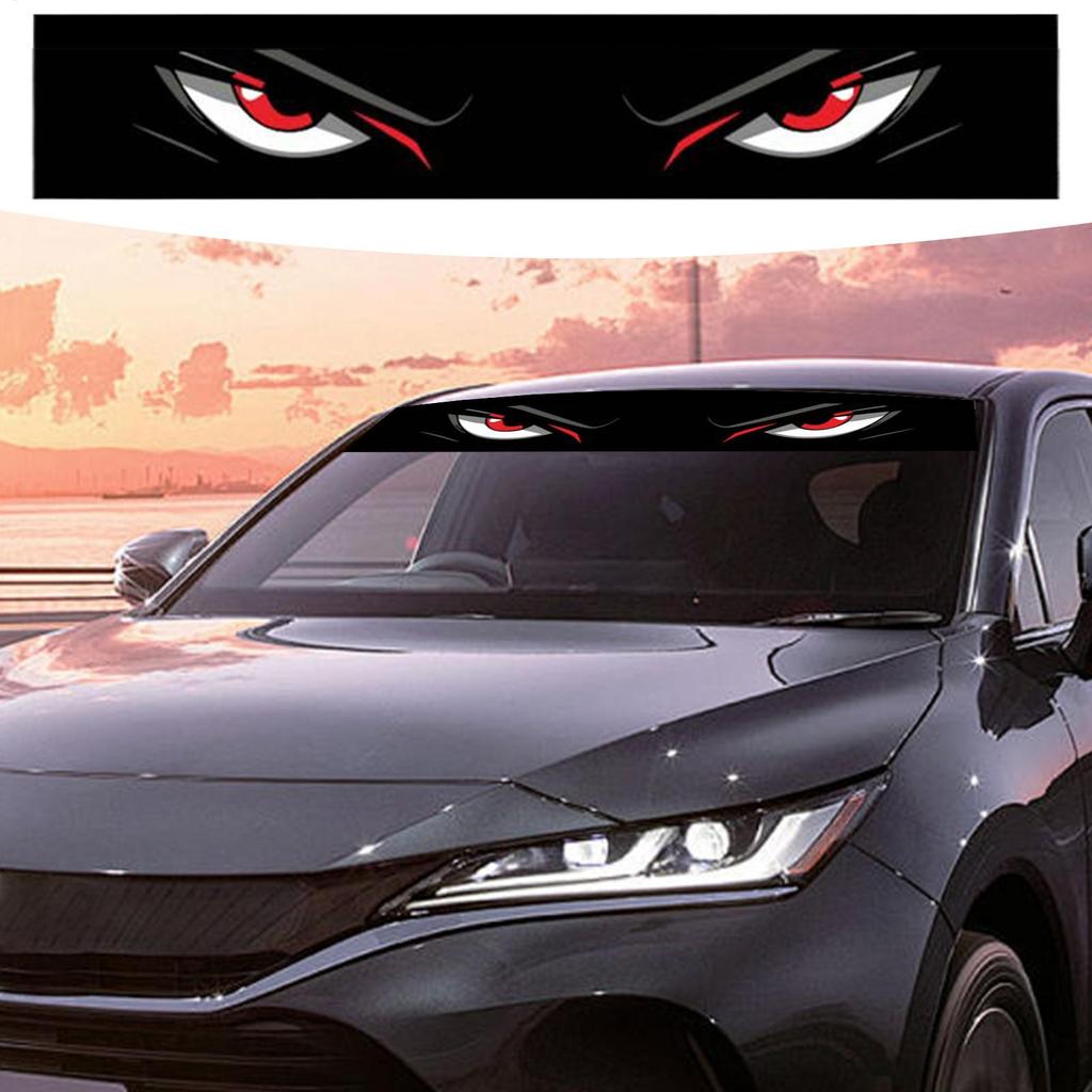Car Front Trunk Windshield Sticker Long-Lasting Front Windshield Decals Adhesive Weatherproof Banner Sticker Car Decal Supplies