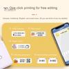 Mini Label Printer Portable Bluetooth-compatible Free Editing Picture Inserted No Ink Needed Rechargeable Compatible with for iOS for Android