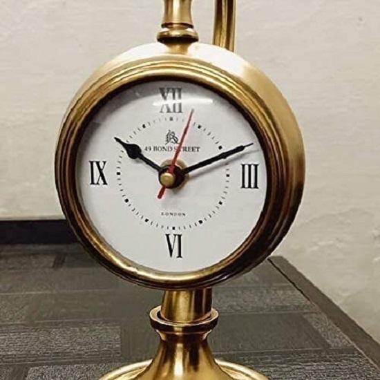 Schreibtischuhr im Vintage-Stil, antikes Messing-Finish, zum Aufhängen, Heimdekoration, Geschenkuhr