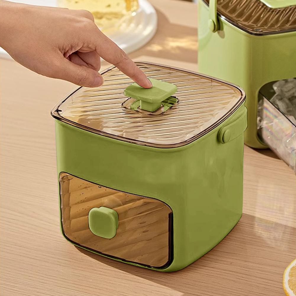 Macchina del Ghiaccio Portatile con Manico e Cassetto Porta Ghiaccio Macchina per Cubetti di Ghiaccio da Bancale Macchina per Ghiaccio Compatta per Casa Cucina Campeggio Camper