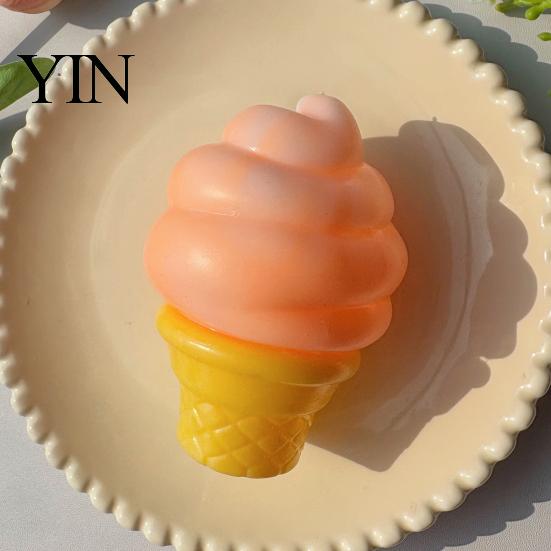 Entspannungs-Knetball Transparente Zitrone Spielzeug, Stressabbau Quallen Eiscreme Linderer Weicher Klarer Würfel Sensorisches Spielzeug für Kinder Erwachsene