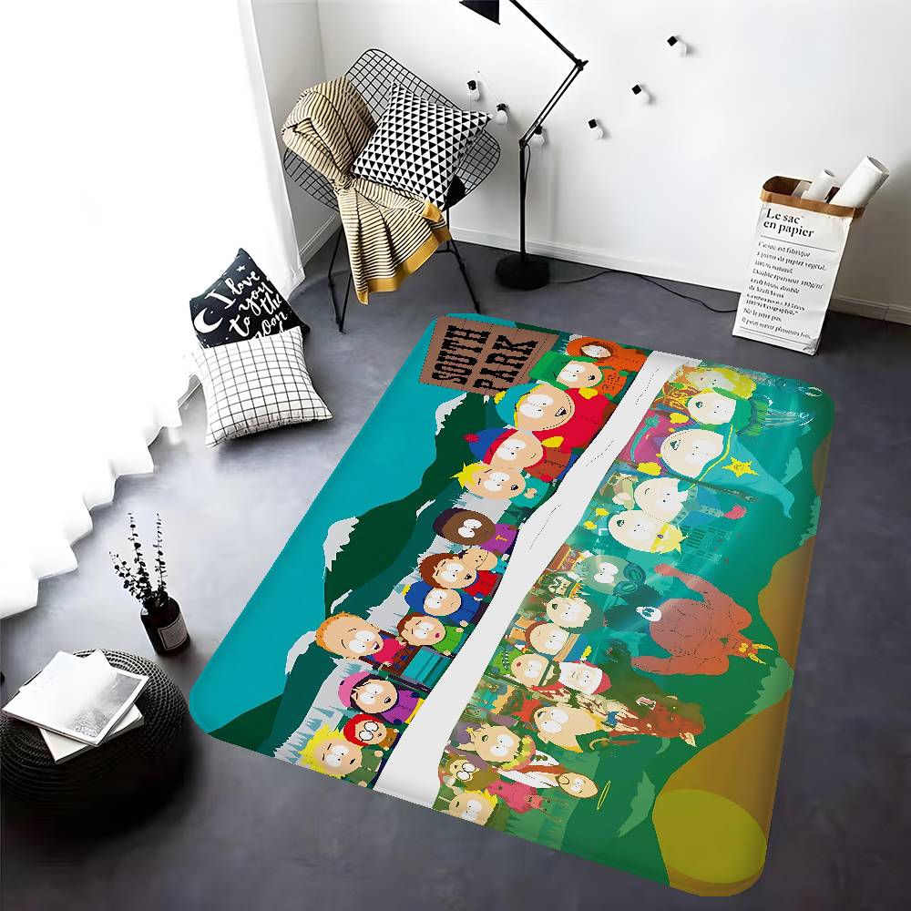 Cartoon S-South Cute P-Park Room Mats Retro Multiple Choice Living Room Kitchen Rug Non-Slip Welcome Rug