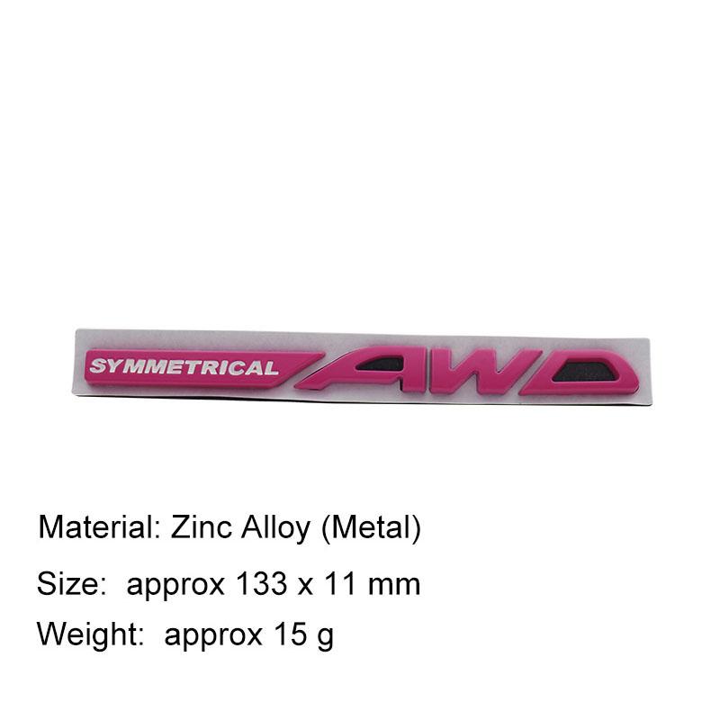 3D Car Styling SYMMETRICAL AWD car Hood Fender trunk Rear Bonnet Nameplate Decal Emblem Badge Sticker