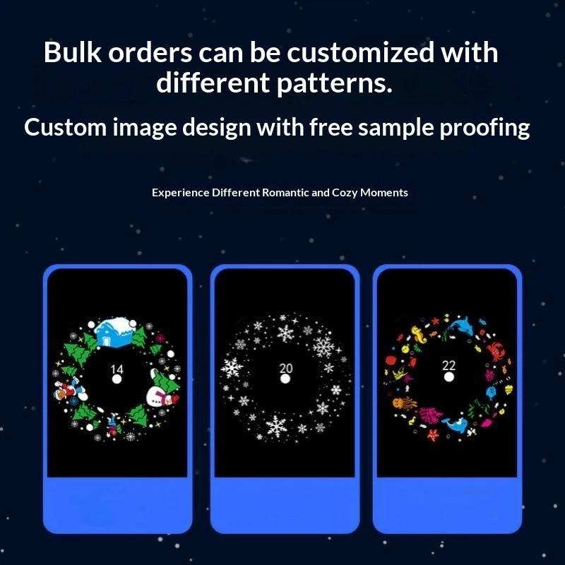 Led Starry Ocean Projection Light 360°Rotating Dynamic Night Light Usb Plug-In Creative Birthday Gift For Preferred Bedroom Lamp