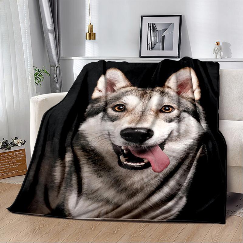 Personalized German Shepherd blanket Husky tiger camping picnic blanket living room sofa throw blanket