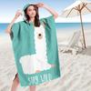 Serviette de plage à capuche imprimée Stay Wild, imprimé plat, séchage rapide, peignoir en microfibre pour la natation, les voyages, la piscine, le surf, peignoir pour adulte