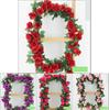 Elegant 2.4m Handmade Silk Rose Flower Ivy Vine Leaf Garland For Home Decoration