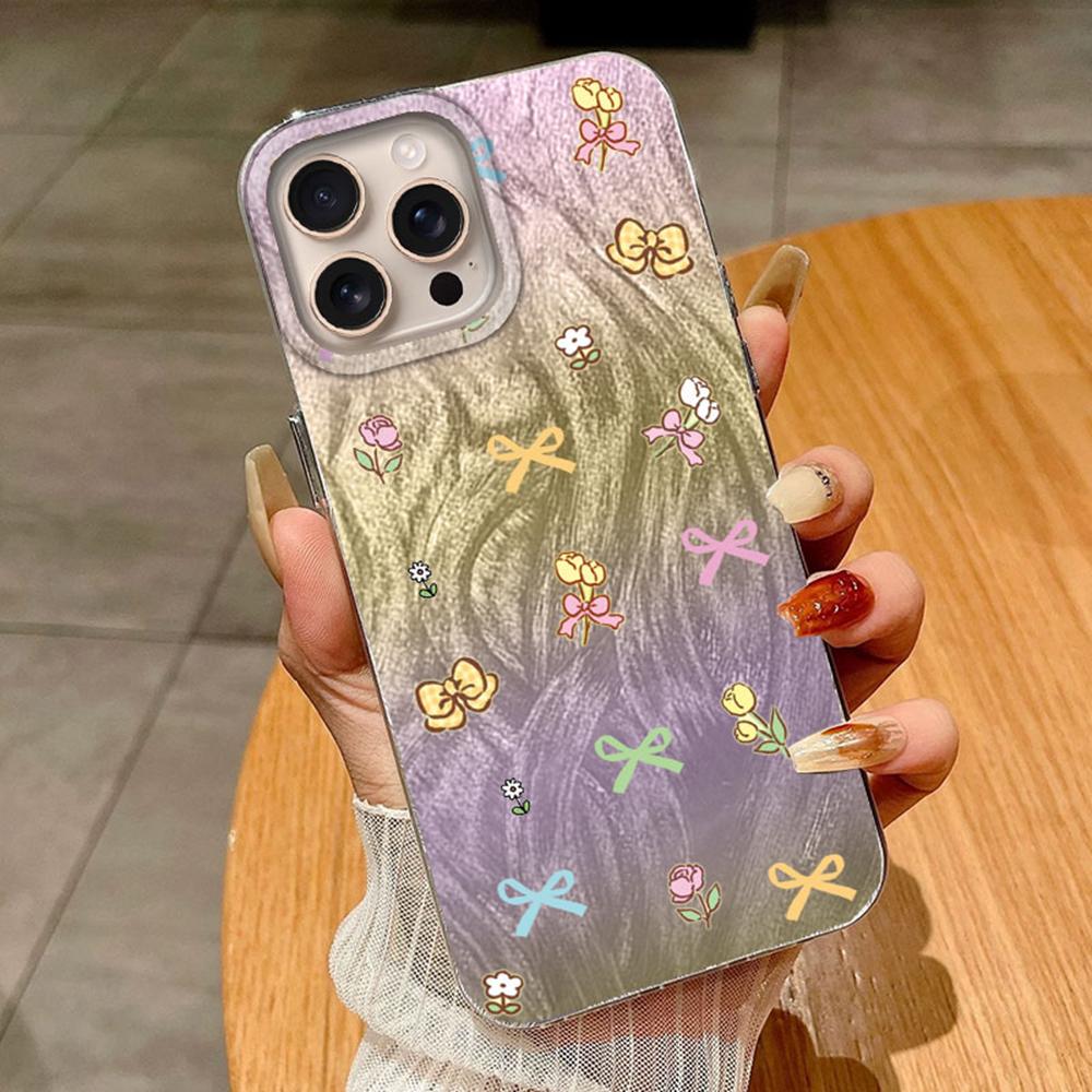 Gradient Colorful Pueple Butterfly For Apple iphone 16 Pro Max 16Plus 16e Cases Cover Soft Phone Case Fundas Silicone Clear Shell Back TPU Bumper