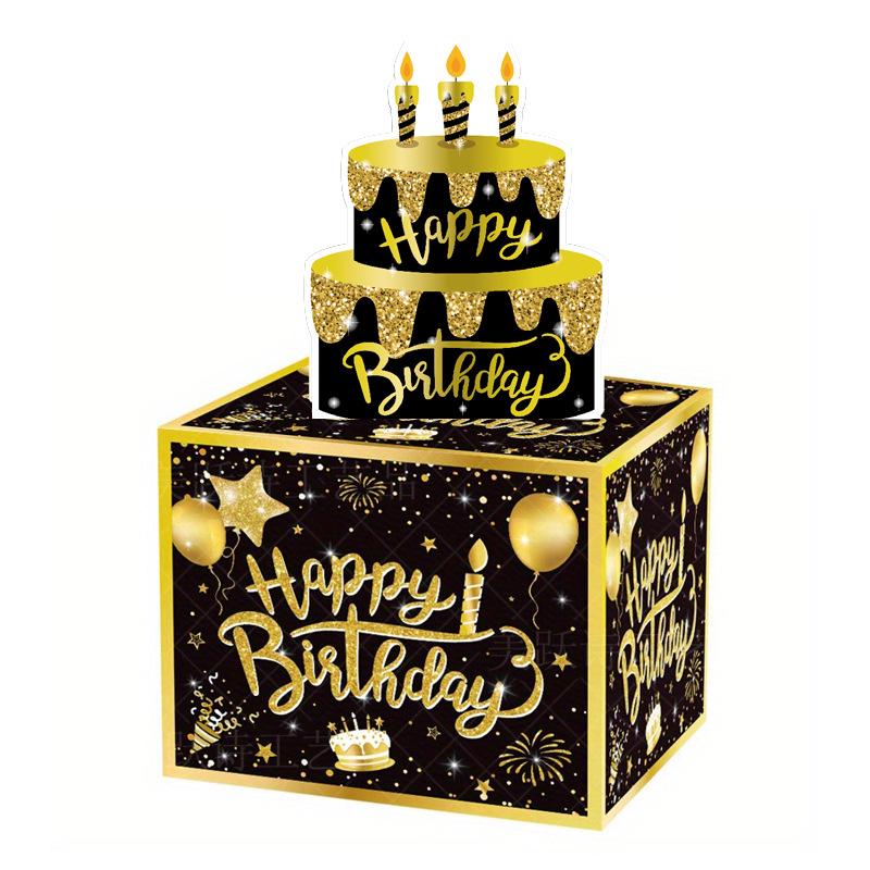 32PCS Surprise Money Pulling Box & 30 Birthday Party Decoration Bags 26x21x1