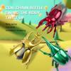 Clockwork Rhinoceros Beetle Toy Insect Crawling Pets Model Realistic Movement Collection Nature Lover'S Gift For Children
