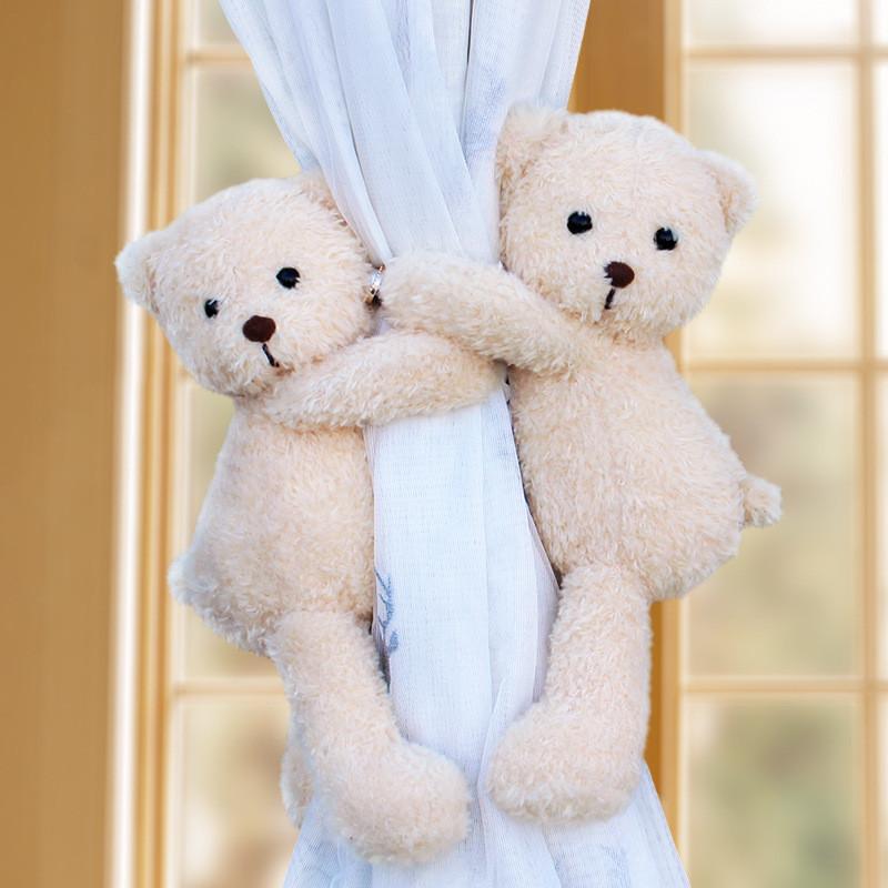 Cartoon Bear Plush Curtain Tieback Toy Dolls For Bedroom Window Decorations