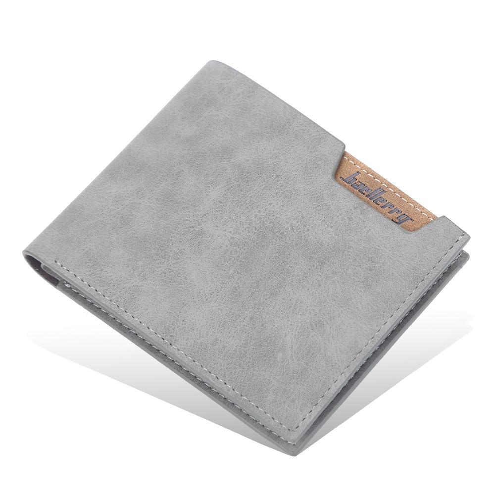 Baellerry Brand Design Men Short Wallets Fashion Classic Purse Vintage Business Bifold Wallet Card Holder Gifts