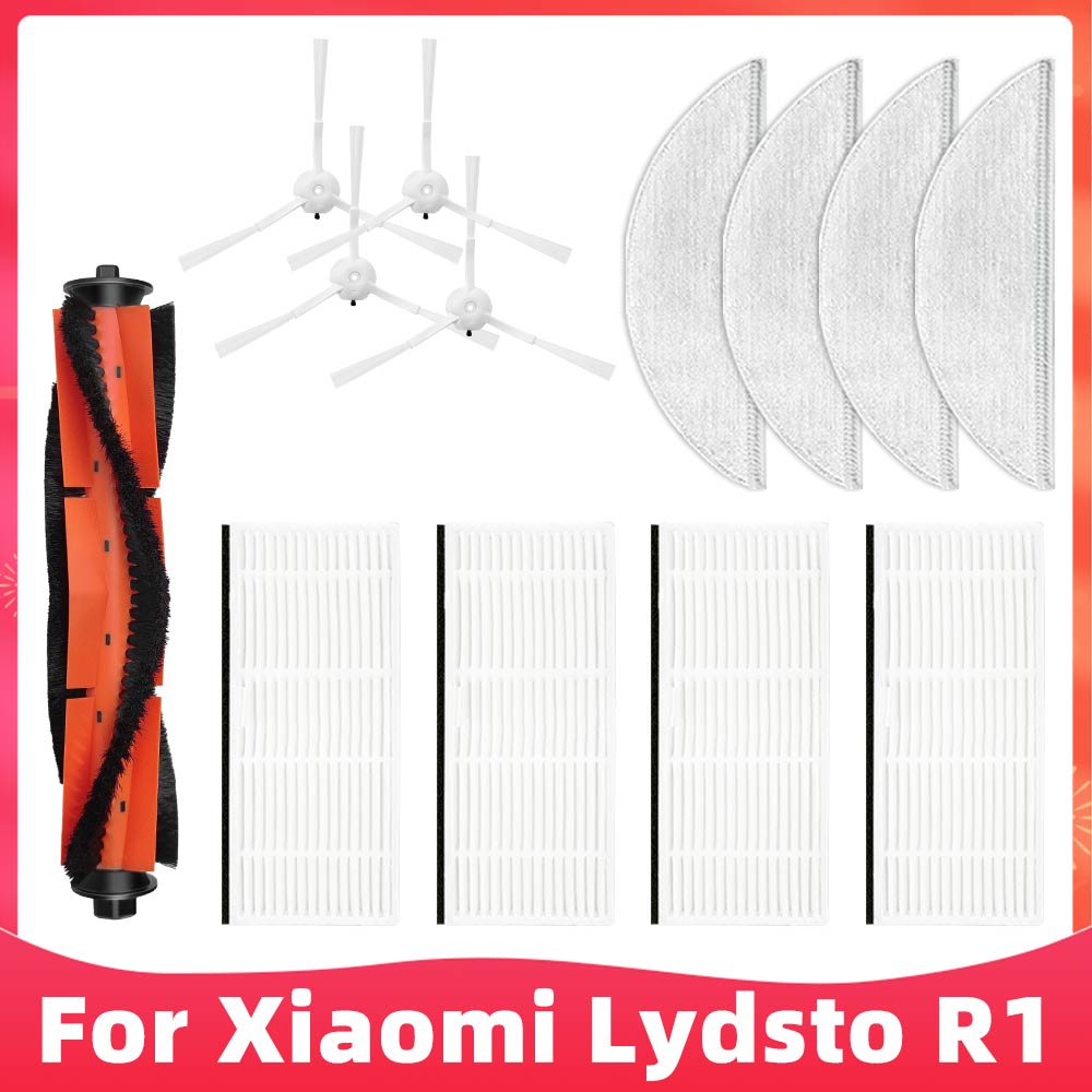 Fit For Xiaomi Lydsto R1 Robot Vacuum Cleaner Spare Parts Main Brush Side Brush Hepa Filter Mop Dust Bag Replacement Accessories