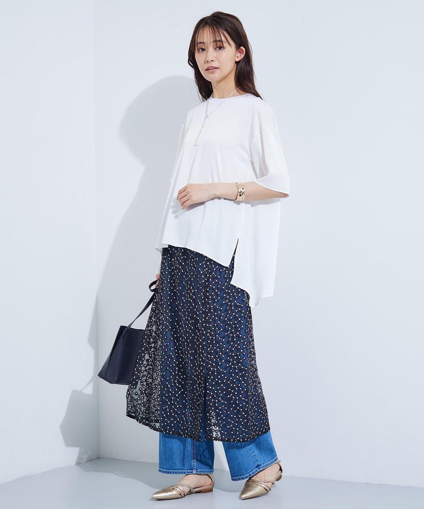 INDIVI Cut and Sewn Design Blouse 12713603 Black Size 38 [Backless] T-Shirt Women's (019) (M)