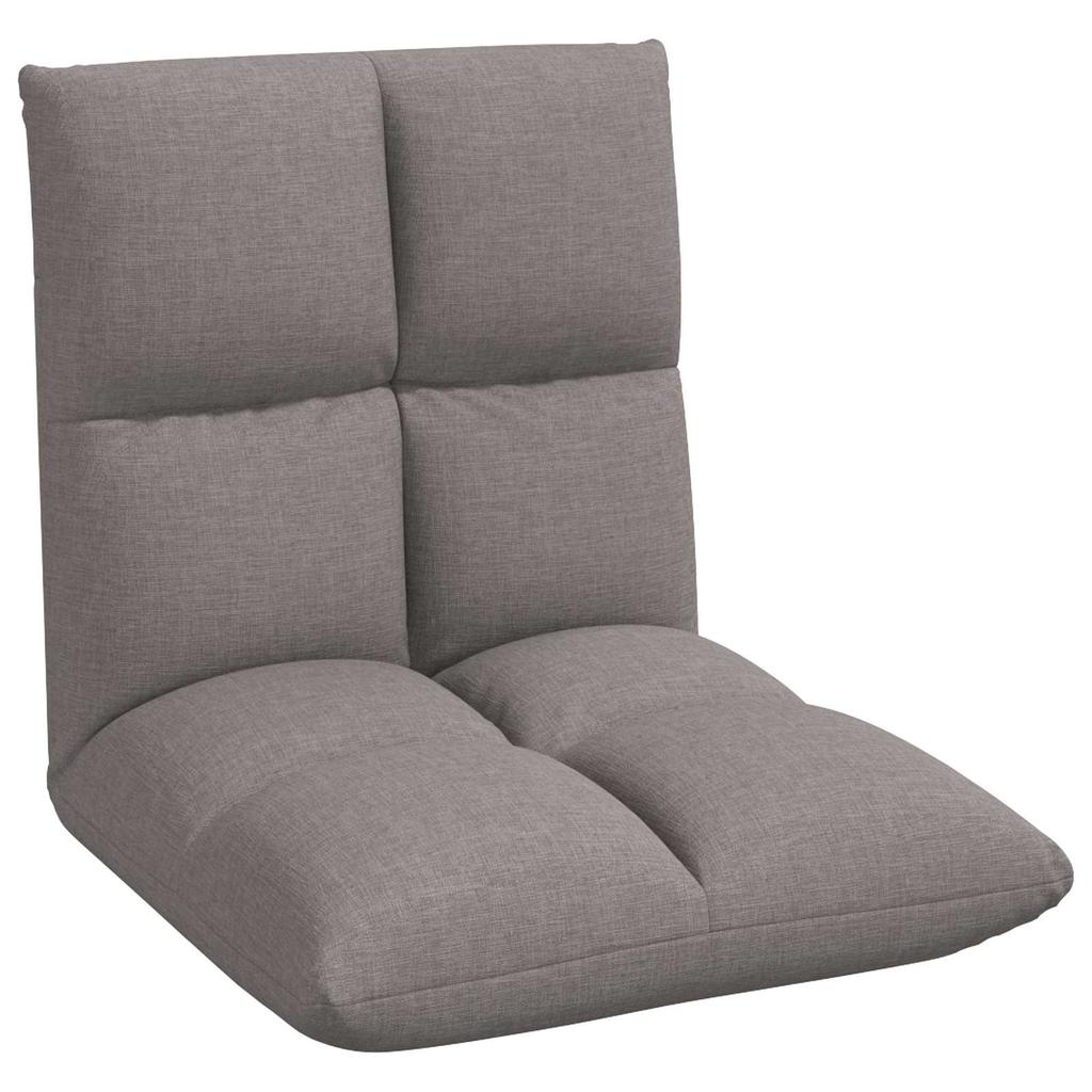 Adjustable Footstool Beige Fabric