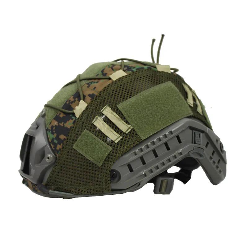1 PC Copertura per casco tattico per caschi Fast MH PJ BJ Protezione per casco Fast Cordino elastico (Casco non incluso)