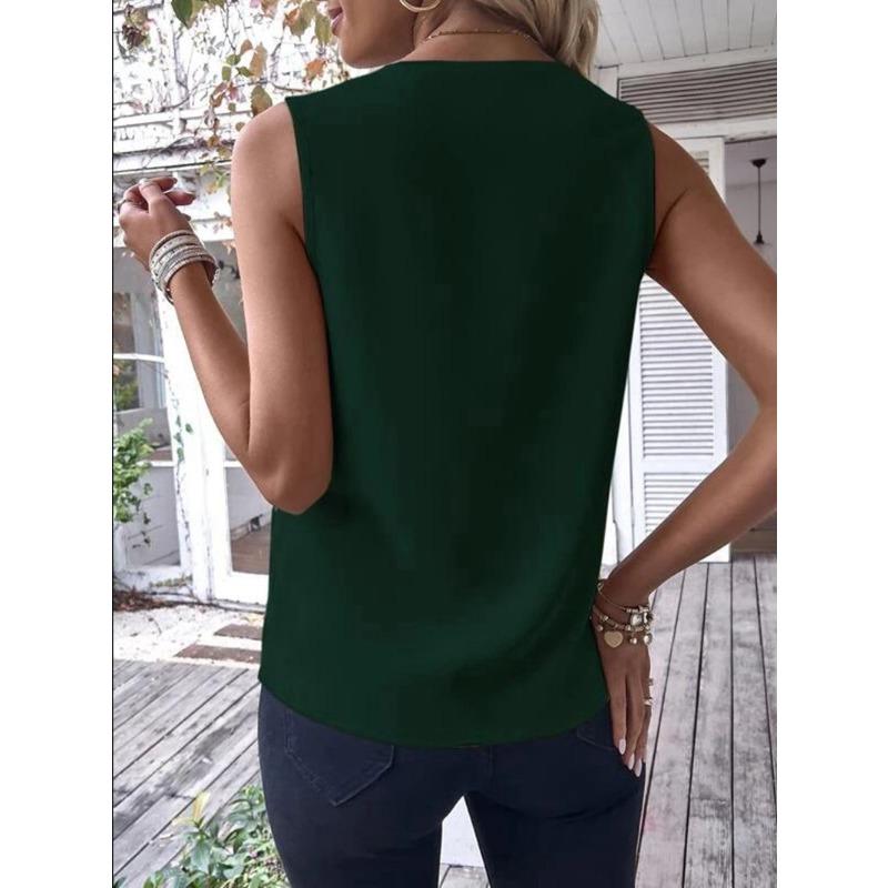 V-neck Sleeveless Casual Women’s Blouses & Shirts