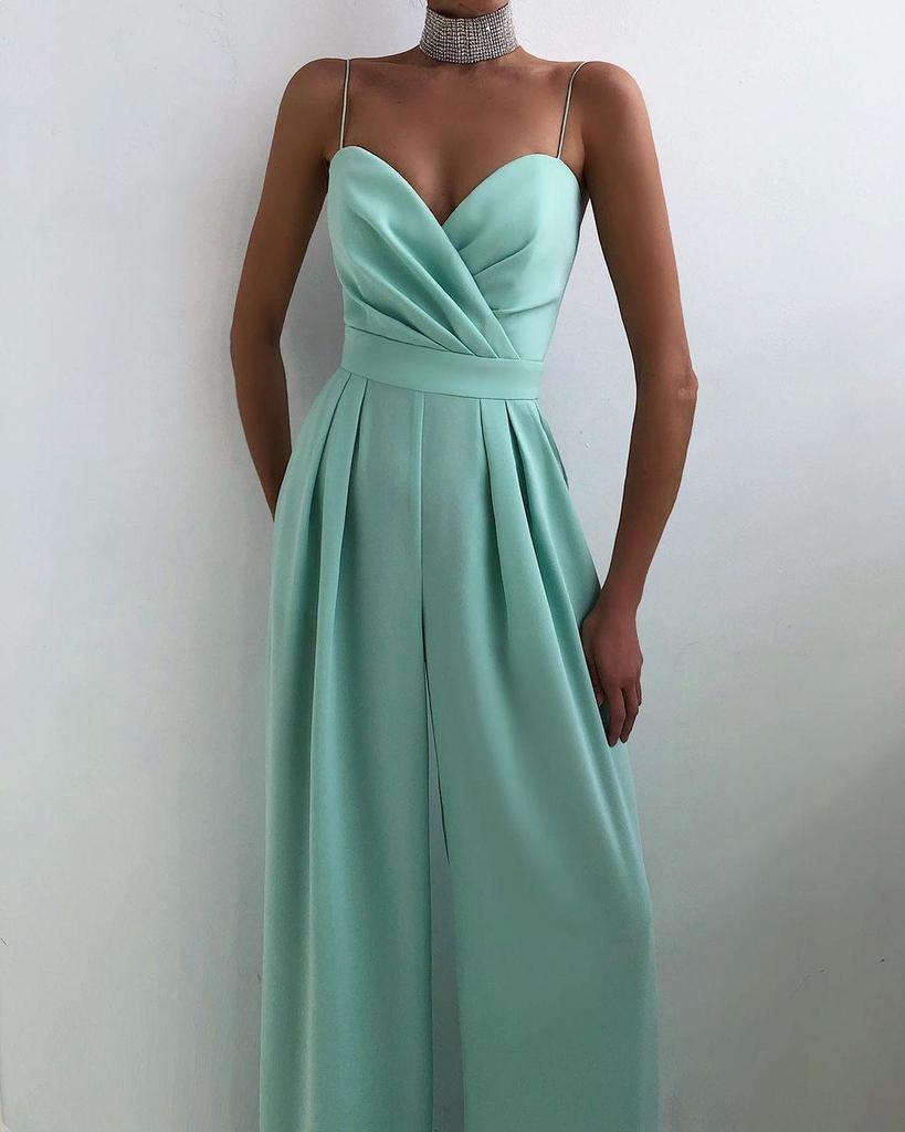 Suspender Straight-Leg Jumpsuit
