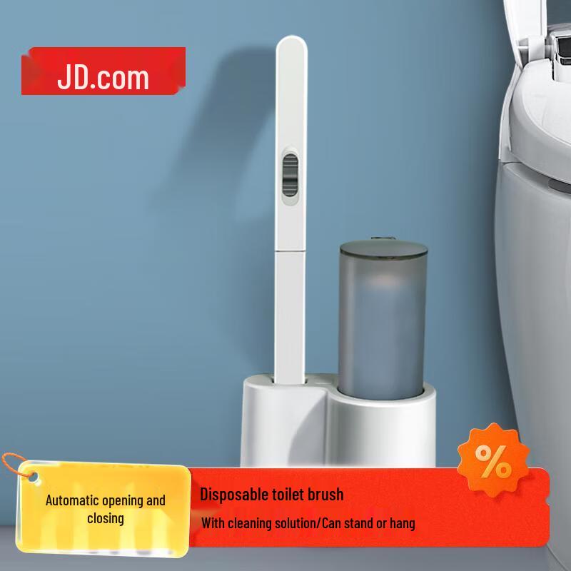 Disposable Toilet Brush Set with Sponge Heads