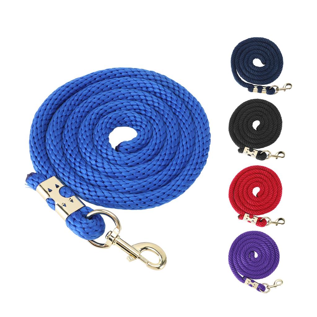 2m Horse Lunge Line Anti Breakage Rope Anti Slip Grip Horse Training Rope with Hook for Walking Hand