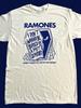 Camiseta Unisex Blanca Algodón Pesado Banda de Música Ramones Vintage S-234XL MM058