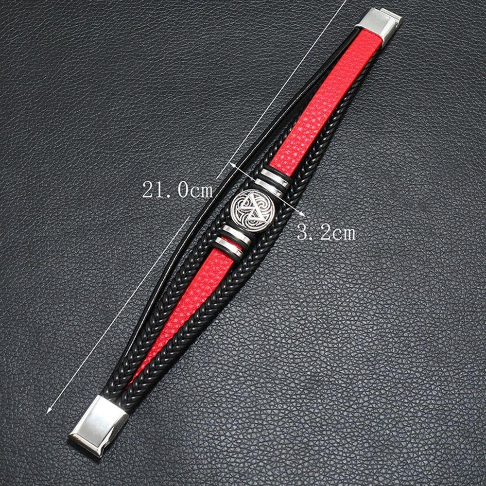 Multilayer Leather Bracelet Alloy Wrist Jewelry Trendy Braided Chain Bracelet  Men