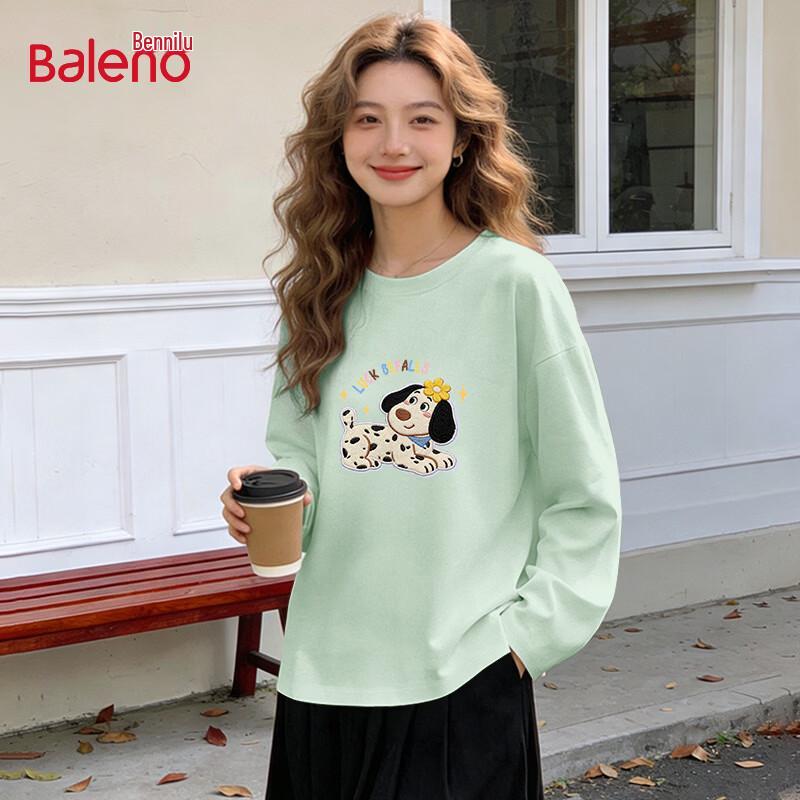 Baleno Women's Pure Cotton BNL Spotted Dog Print Long Sleeve T-Shirt