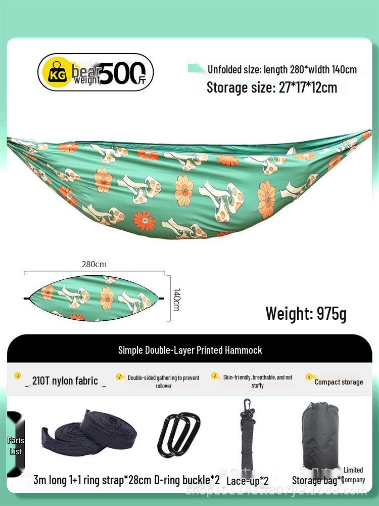 Anti-Rollover Double Camping Hammock: Thick, Durable, High Load Capacity for Two