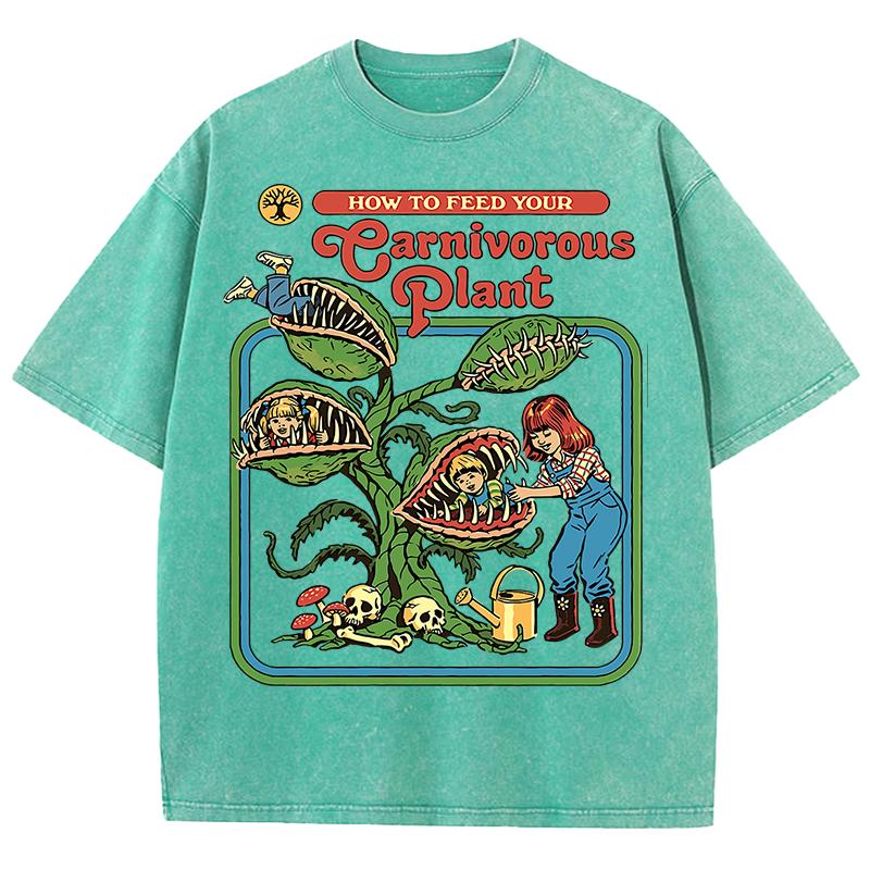 

Футболки с рисунком плотоядного растения, мужские, из дышащего хлопка, повседневные, мягкие, летние, удобные, с круглым вырезом, с коротким рукавом 4XL