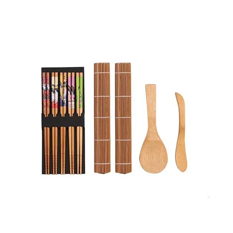 

Набор для приготовления суши из 9 предметов, бамбуковый коврик для суши, набор для самостоятельного приготовления суши из бамбука, занавеска, инструмент для приготовления рисовых роллов