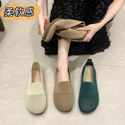Mode Damen Sportsandalen Heigh Hollow Mesh Atmungsaktive Sandalen 2024 Sommer Neu Hohl Flach Mode All-Match Plateau Freizeitschuhe