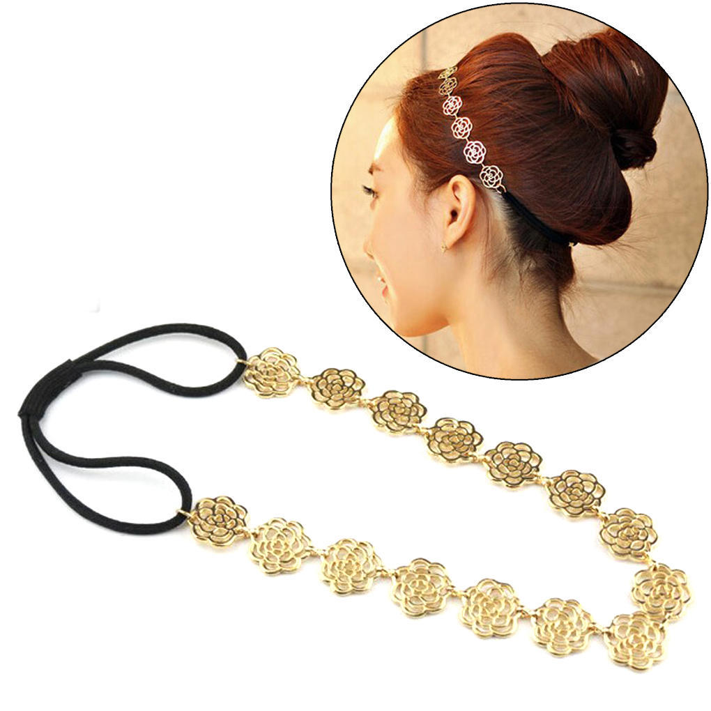 

Новая роза повязка на голову повязка для волос украшение для лба украшение для волос золотой