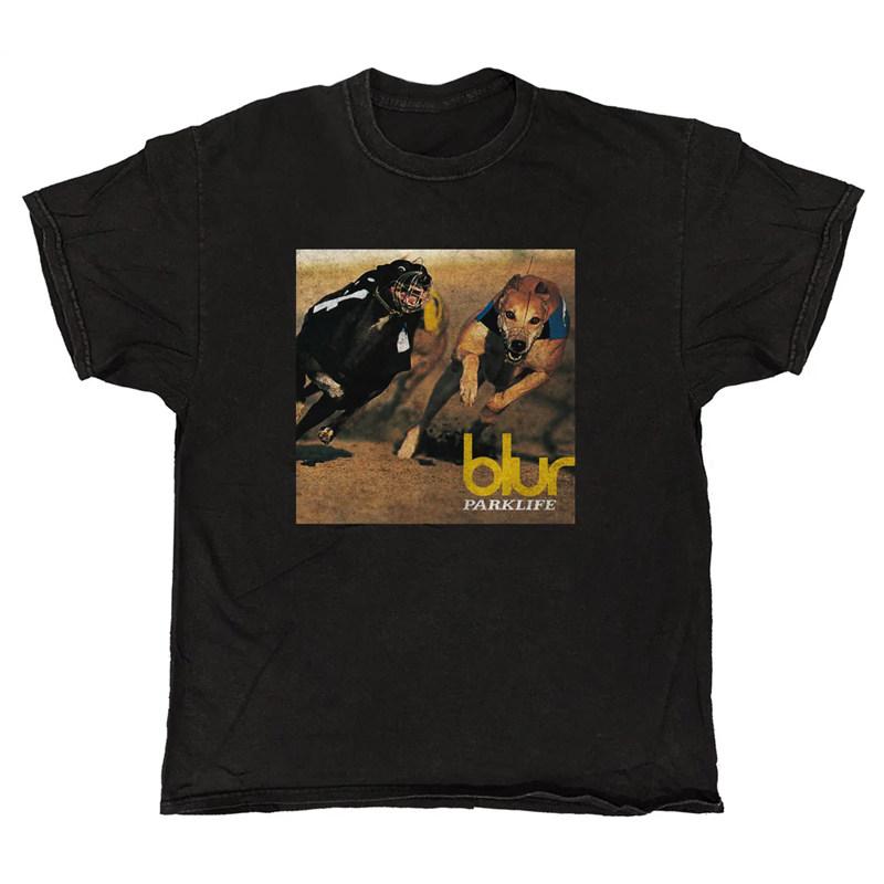 BLUR Bands British Rock Punk Music Cotton Loosefit Readytowear American Casual Printed Shortsleeved Tshirt