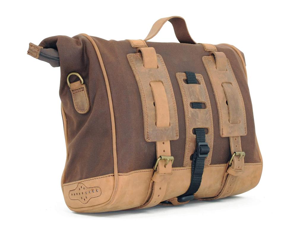 LONGRIDE Heritage Saddlebag Brown CUS133WBRO Roll-Top (9.5L)