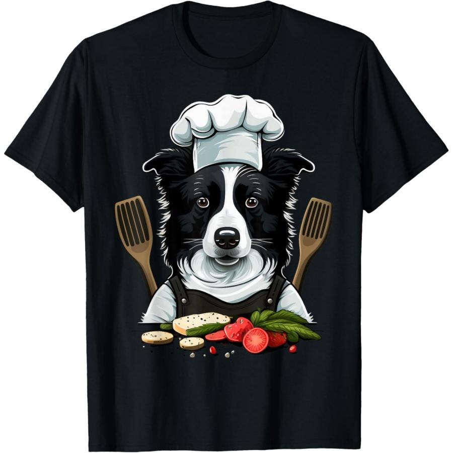 

Cooking Border Collie Restaurant cook on Border Collie chef T-Shirt XXXXXL чорний