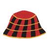 Crochet Striped Bucket Hat Thermal Panama Hat Casual Cold Cap  Beach