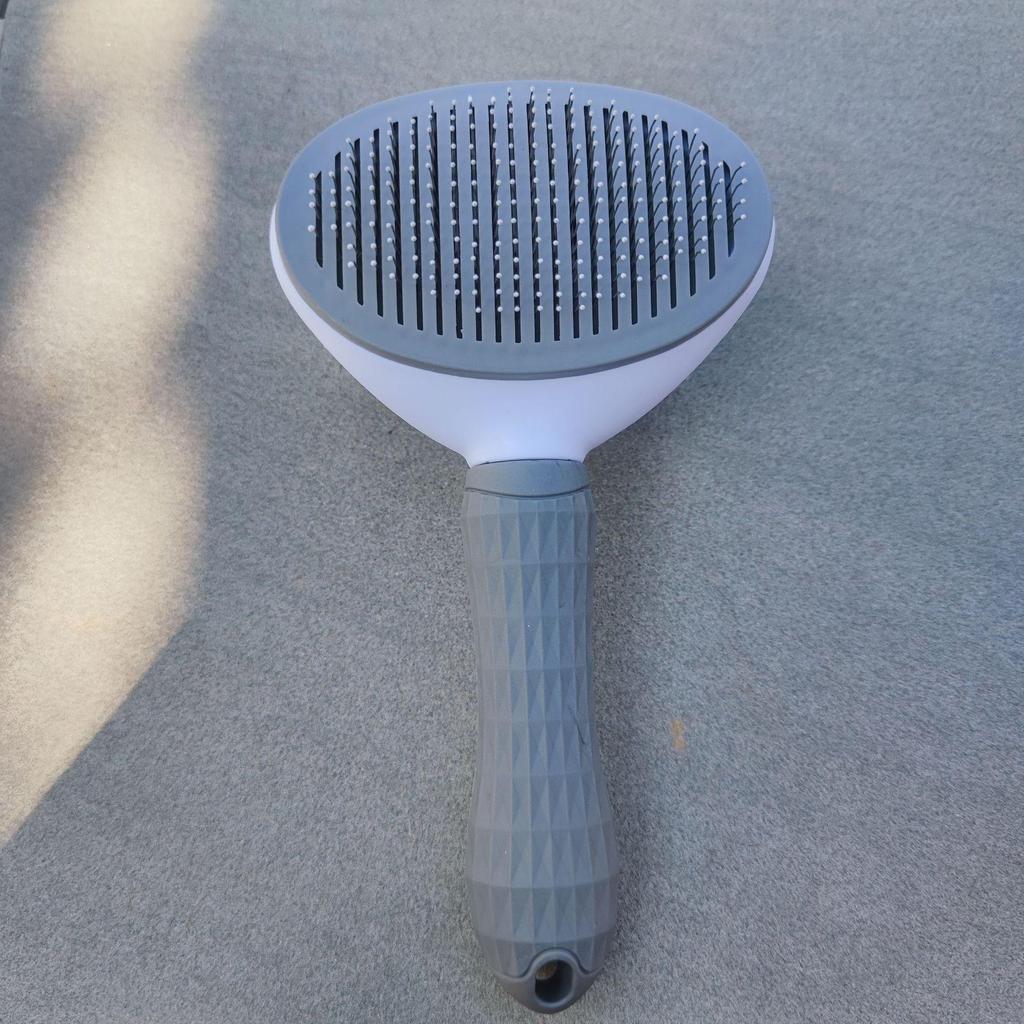 Self-Cleaning Pet Comb for Hair Removal - Fine Pin Comb for Dogs & Cats