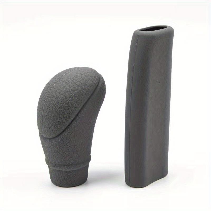 2pcs Car Auto Universal Silicone Shift Gear Head Knob Cover Handbrake Hand Brake Covers Sleeve Case Skin Protector Car Styling серый