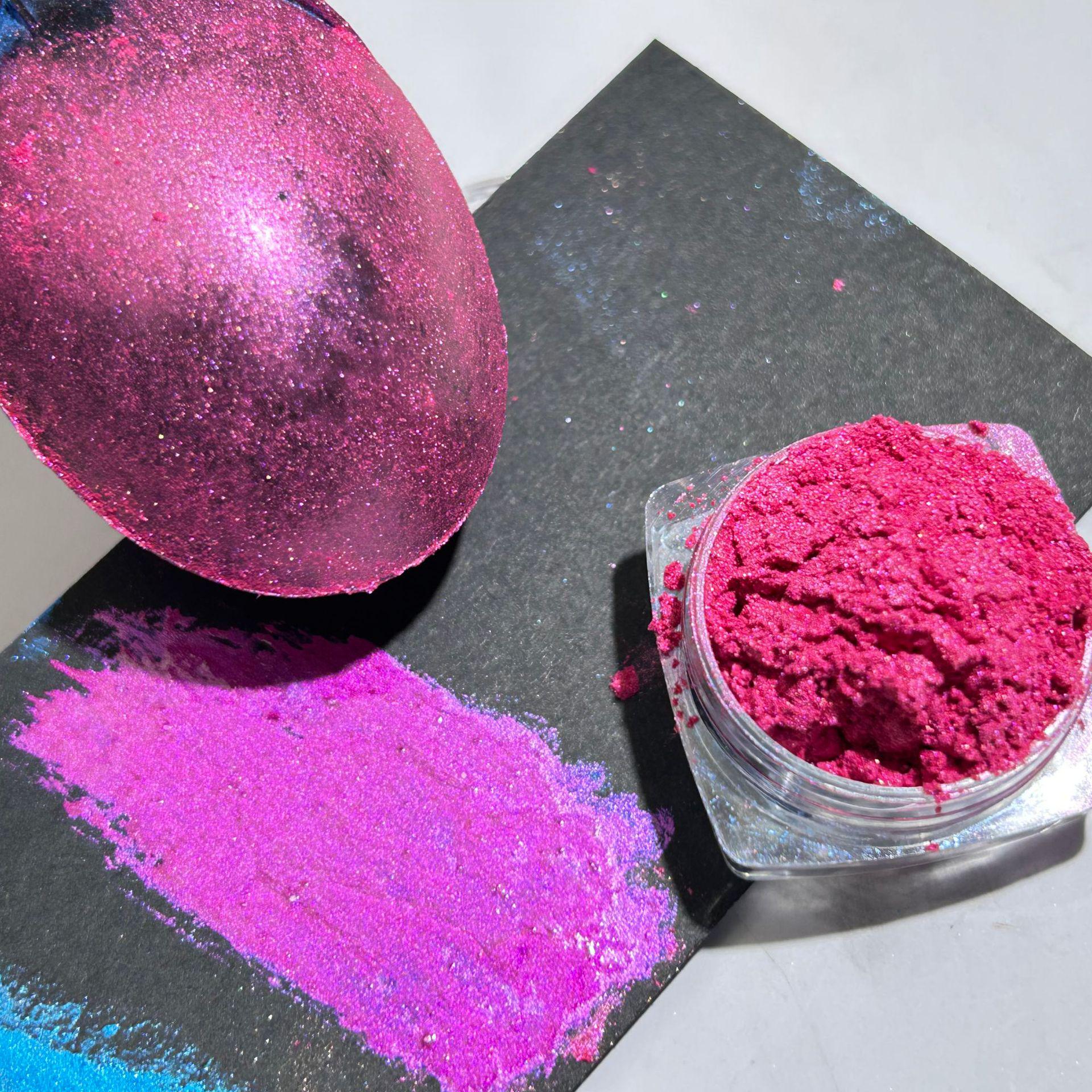 

Aurora Pearl Mica Powder: Seven-Color Synthetic Pigment for Art, Resin, and Nail Art
